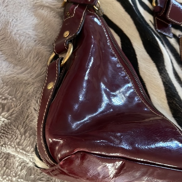 Guia’s Zebra Hair and Red Leather Bag - Picture 5 of 5
